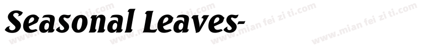 Seasonal Leaves字体转换